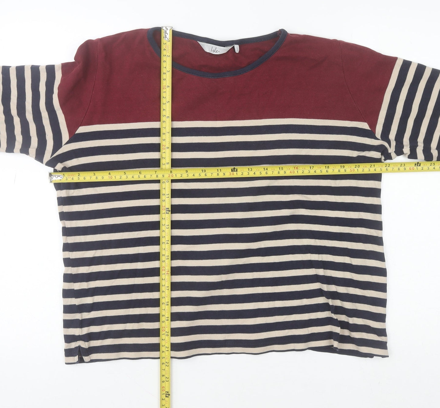 Womens UK Size L Isle Multicoloured Basic T-Shirt