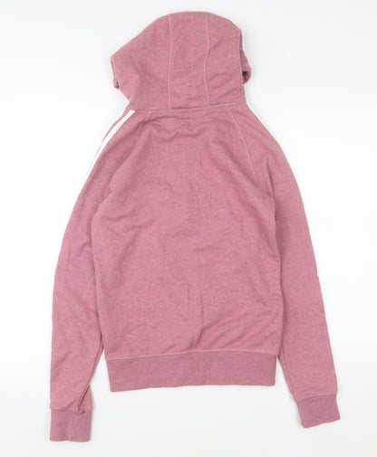 Womens UK Size XS adidas Pink Full Zip Hoodie