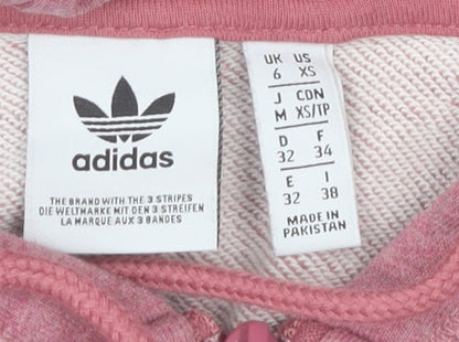Womens UK Size XS adidas Pink Full Zip Hoodie