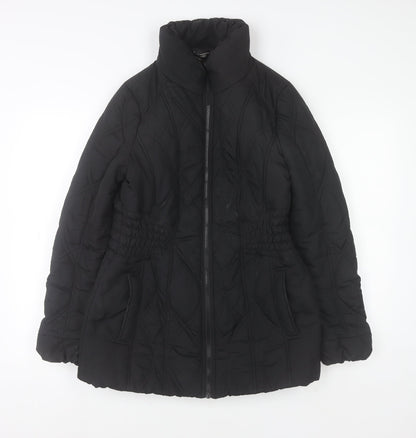 Womens UK Size 10 Moda at George Black Puffer Jacket