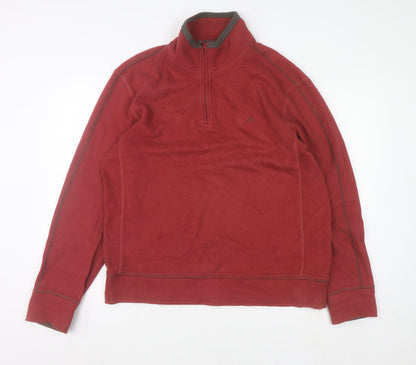 Mens UK Size M Mantaray Red Henley Sweatshirt