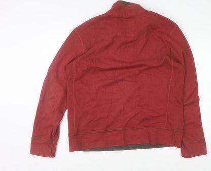 Mens UK Size M Mantaray Red Henley Sweatshirt