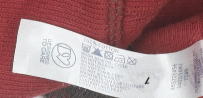 Mens UK Size M Mantaray Red Henley Sweatshirt
