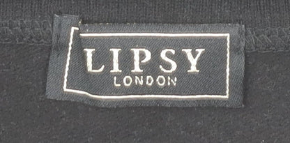 Womens UK Size 14/16 Lipsy Black Pullover Sweatshirt