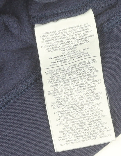 Mens UK Size M Nike Blue Full Zip Hoodie