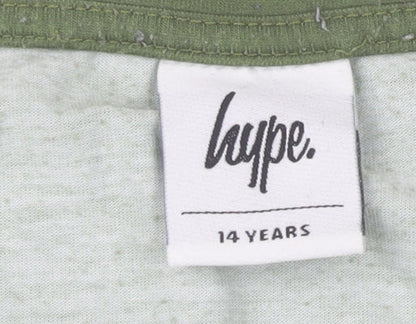 Boys UK Size 14 Years Hype Green Basic T-Shirt