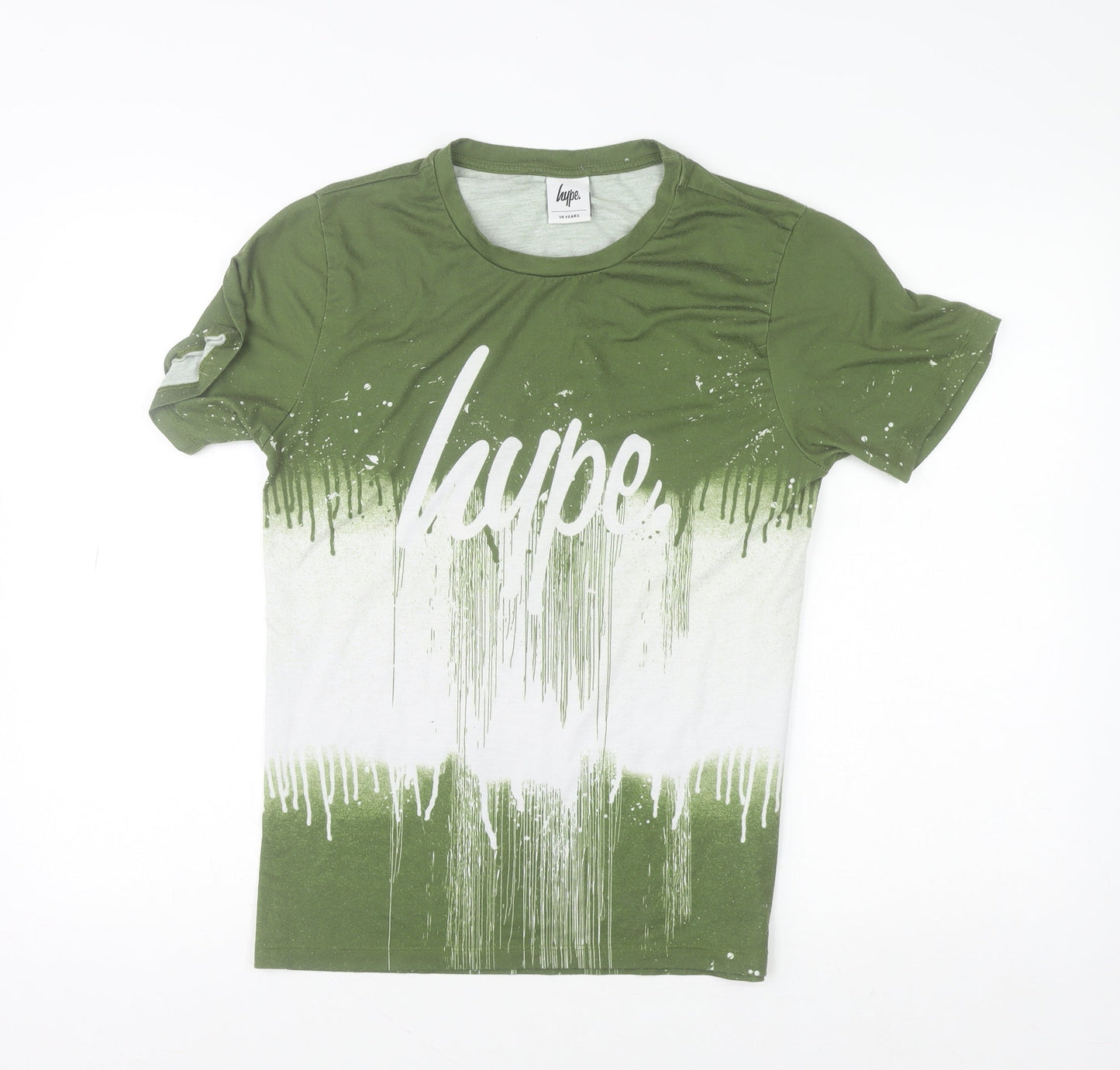 Boys UK Size 14 Years Hype Green Basic T-Shirt