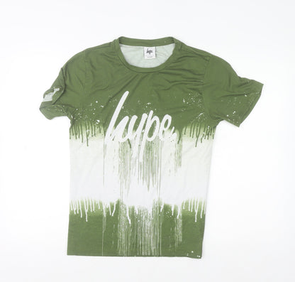 Boys UK Size 14 Years Hype Green Basic T-Shirt