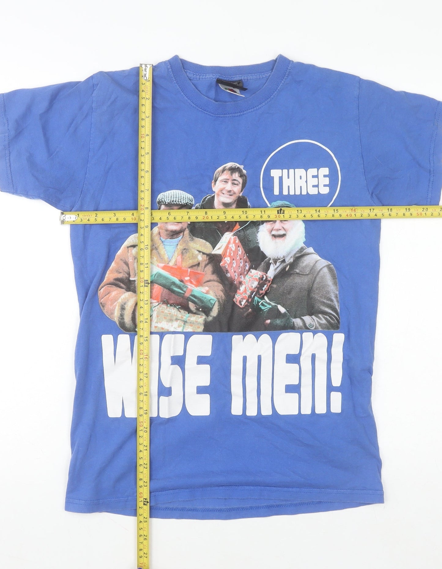 Mens UK Size S Fruit of the Loom Blue  T-Shirt