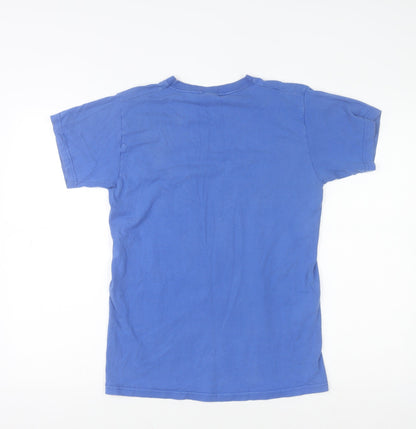 Mens UK Size S Fruit of the Loom Blue  T-Shirt
