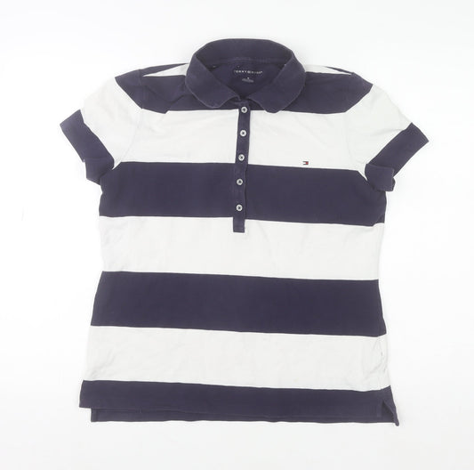Mens UK Size M Tommy Hilfiger Cotton Blend Polo Shirt