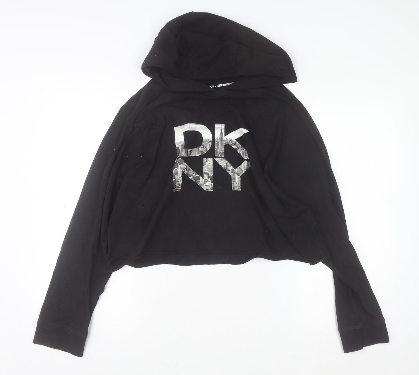 Womens UK Size M DKNY Black Pullover Hoodie