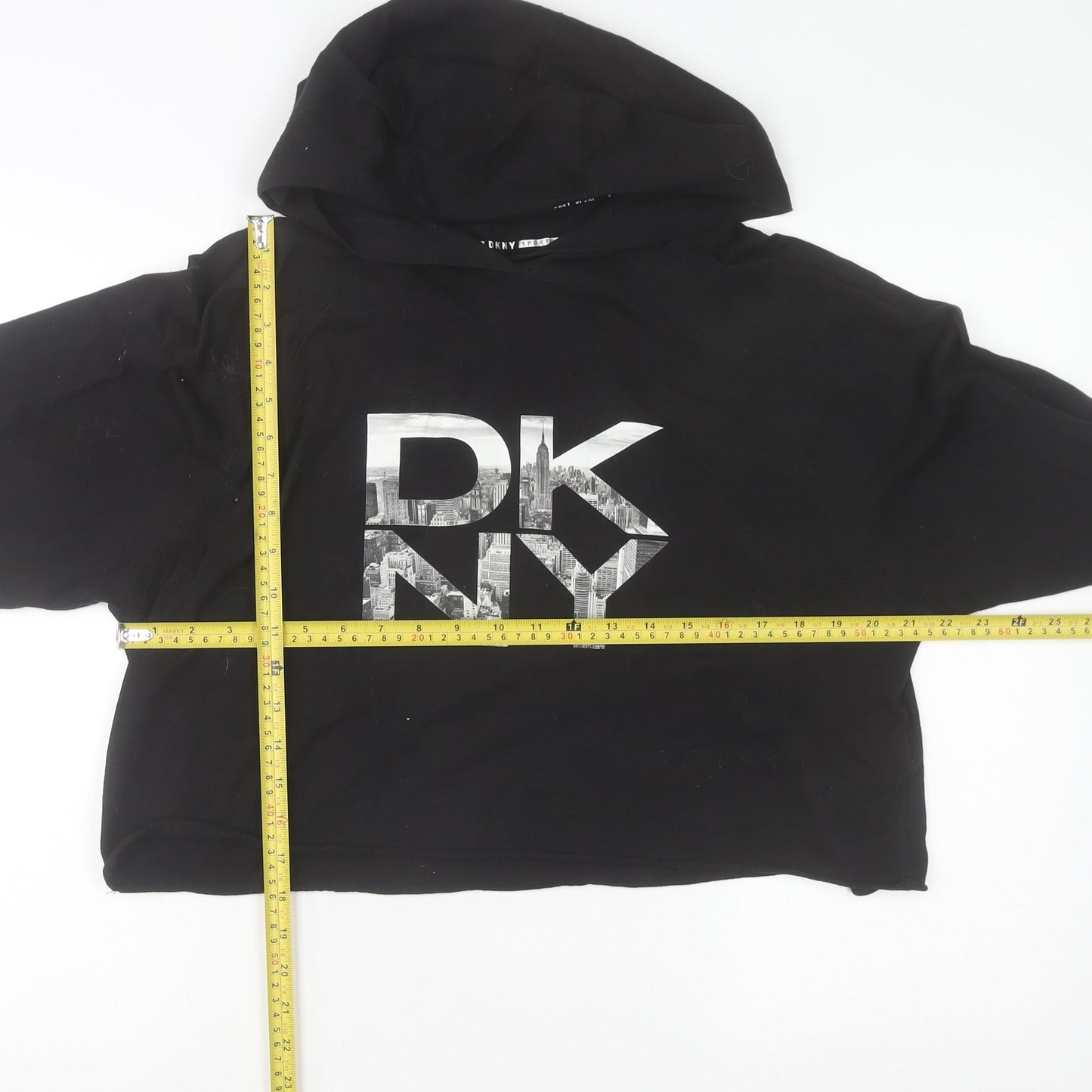 Womens UK Size M DKNY Black Pullover Hoodie