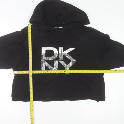 Womens UK Size M DKNY Black Pullover Hoodie