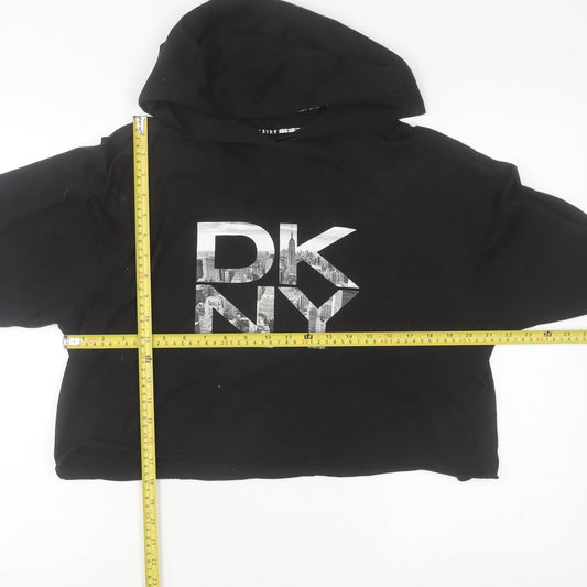 Womens UK Size M DKNY Black Pullover Hoodie