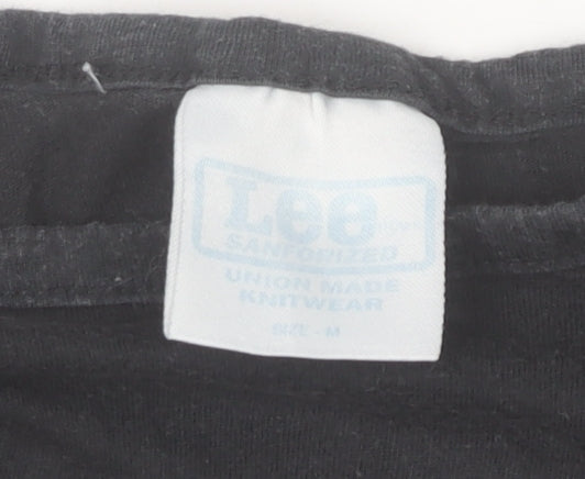 Mens UK Size M Lee Black  T-Shirt