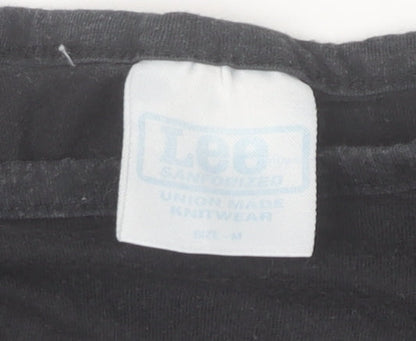 Mens UK Size M Lee Black  T-Shirt