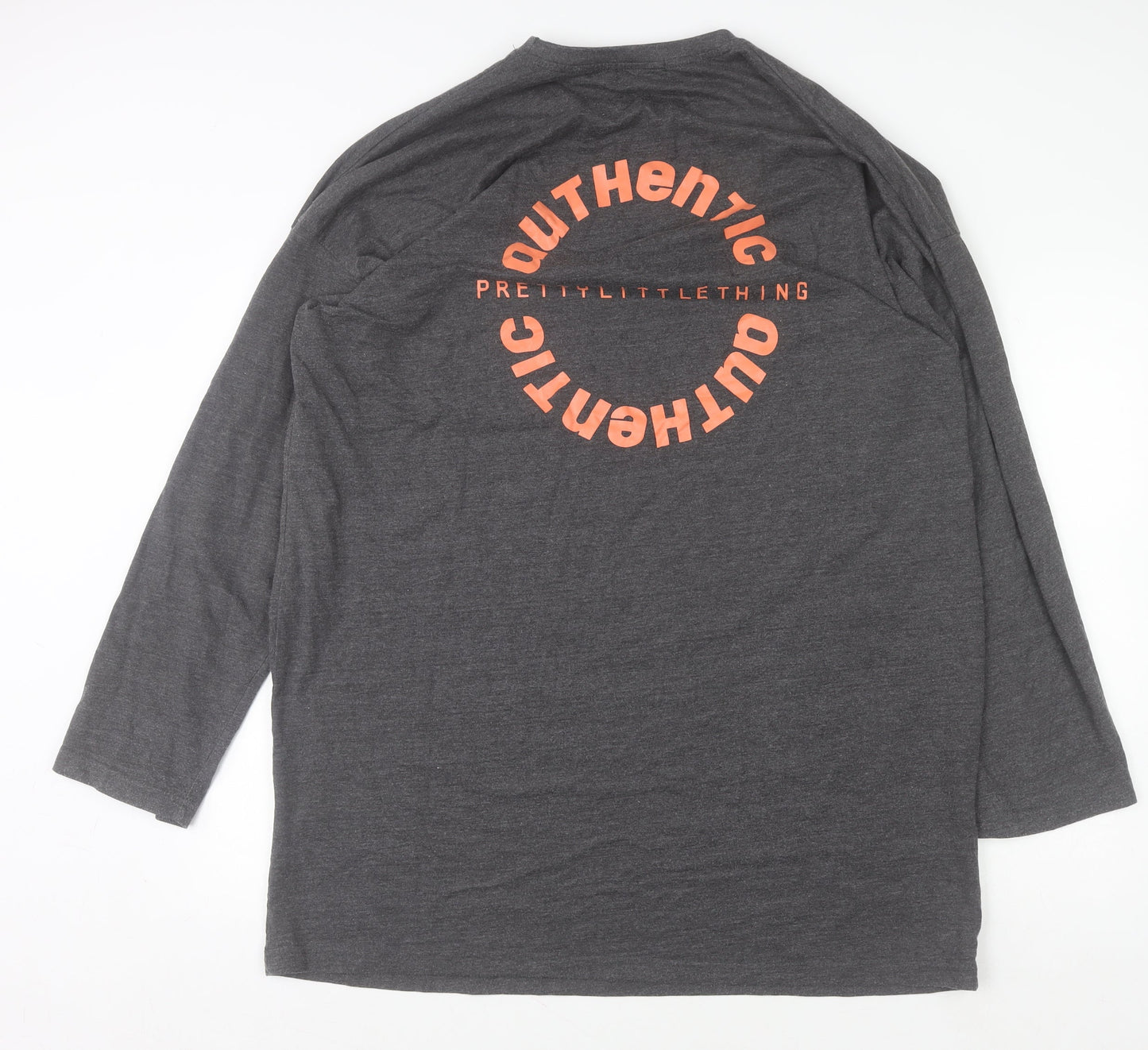 Womens UK Size 16 PRETTYLITTLETHING Grey Pullover Sweatshirt