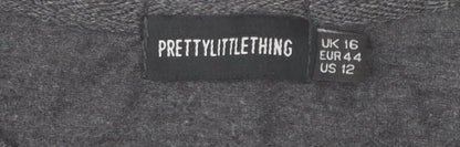 Womens UK Size 16 PRETTYLITTLETHING Grey Pullover Sweatshirt