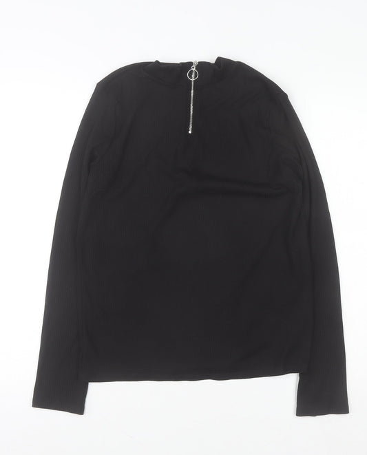 Womens UK Size 18 New Look Black Full Zip Jumper