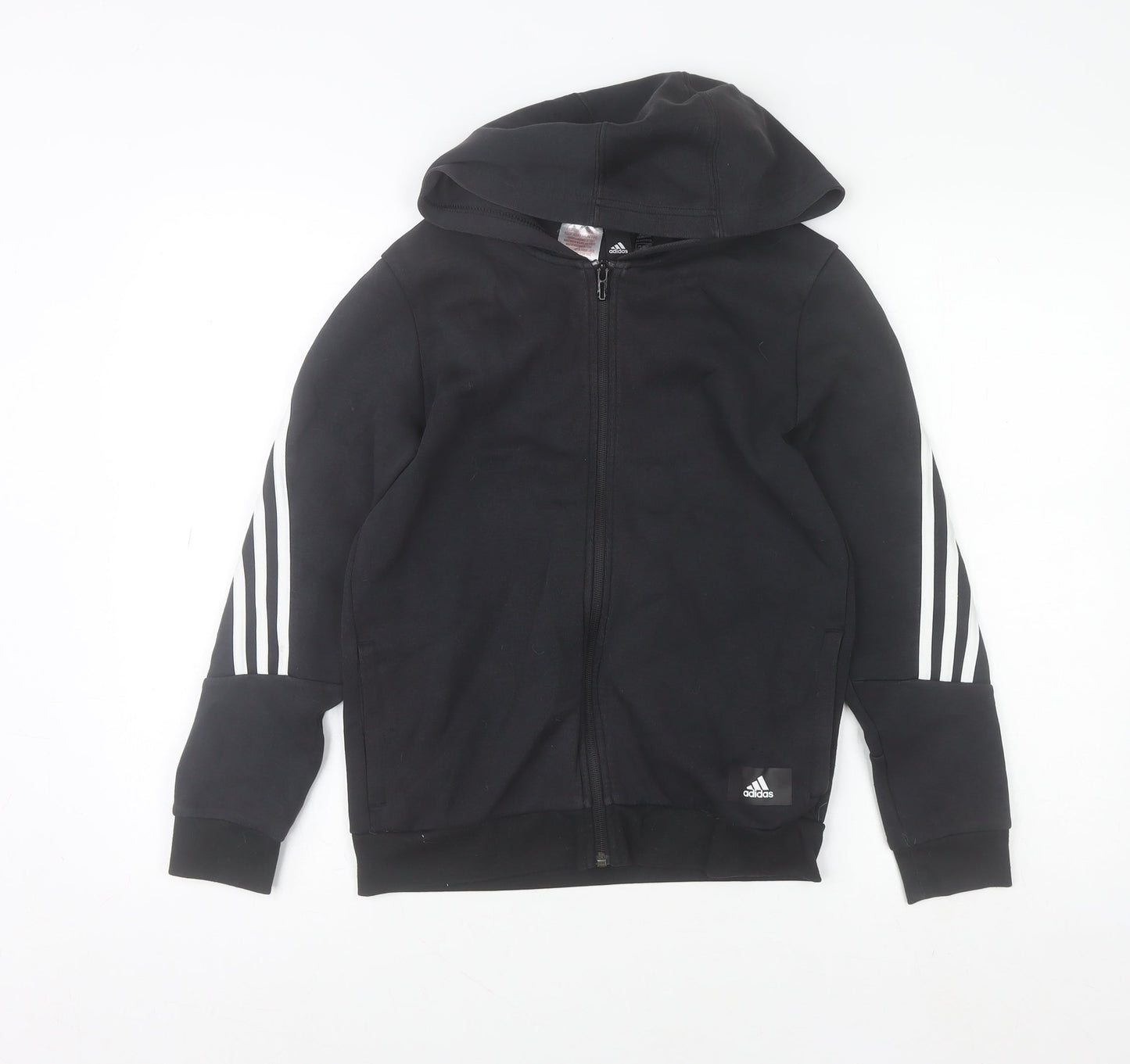 Boys UK Size 11-12 Years adidas Black Full Zip Hoodie