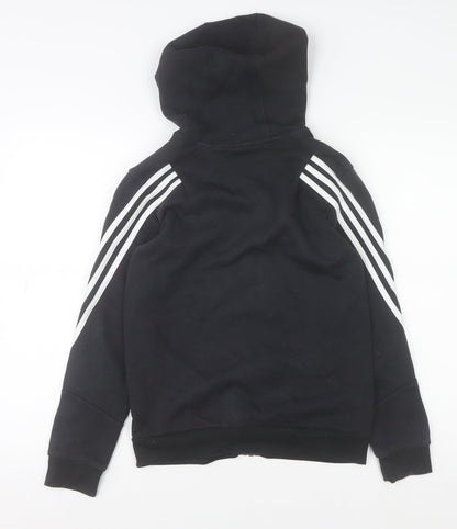 Boys UK Size 11-12 Years adidas Black Full Zip Hoodie