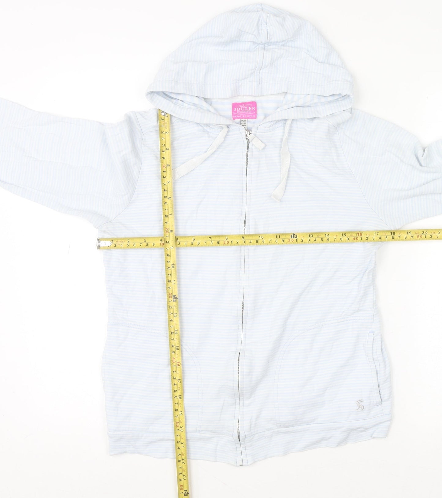 Womens UK Size 12 Joules Blue Full Zip Hoodie