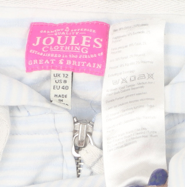 Womens UK Size 12 Joules Blue Full Zip Hoodie