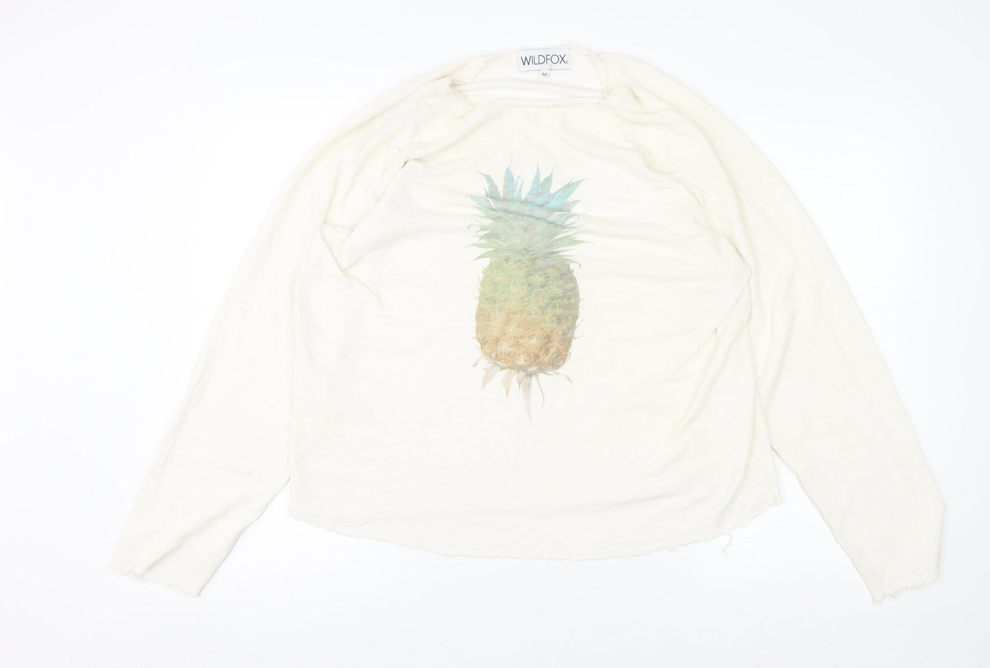 Womens UK Size M Wildfox Ivory Pullover Jumper