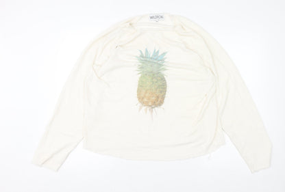 Womens UK Size M Wildfox Ivory Pullover Jumper
