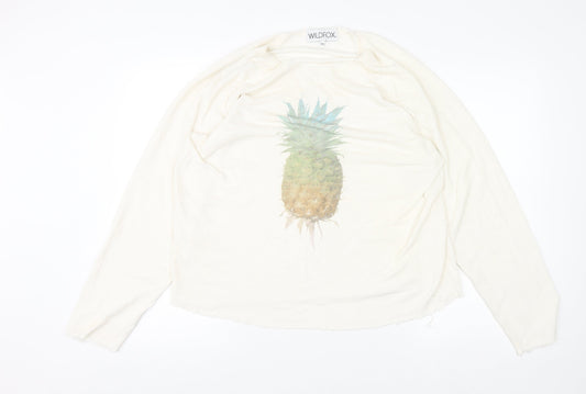 Womens UK Size M Wildfox Ivory Pullover Jumper