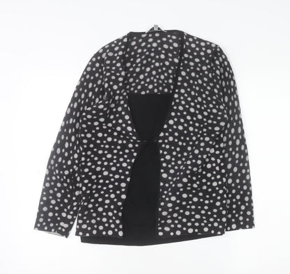Womens UK Size 16 EAST Black Cardigan Jumper