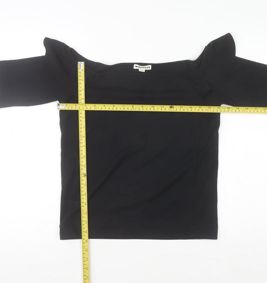 Womens UK Size 16 Whistles Black Basic Blouse