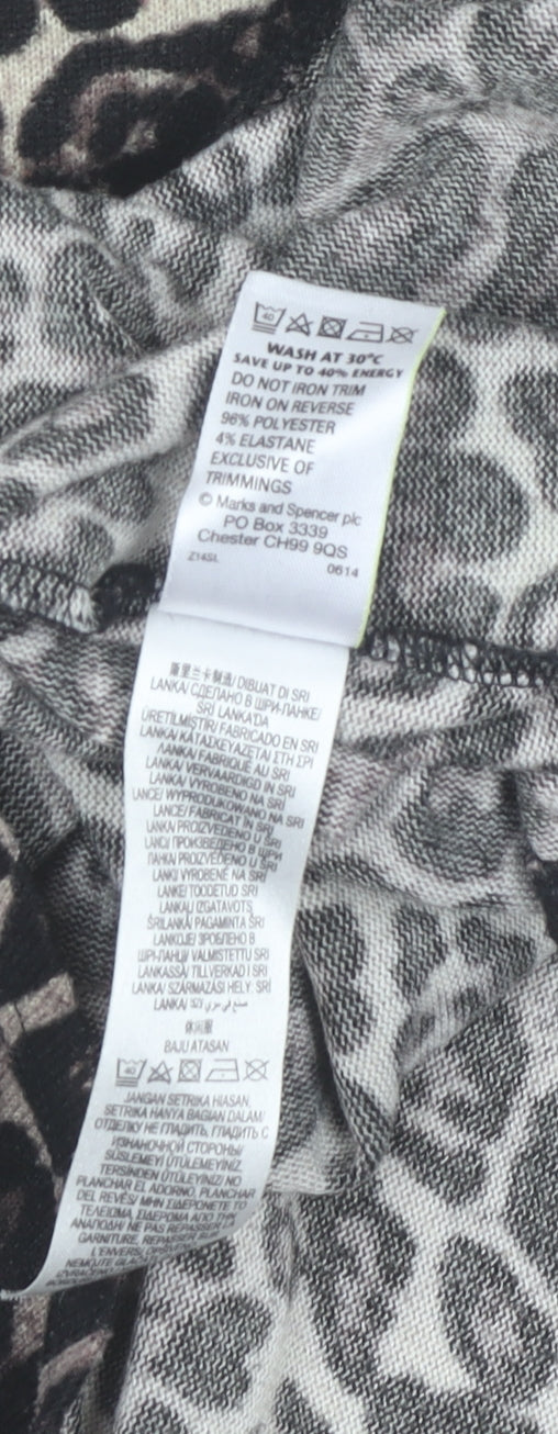 Womens UK Size 14 Marks and Spencer Multicoloured Basic Blouse