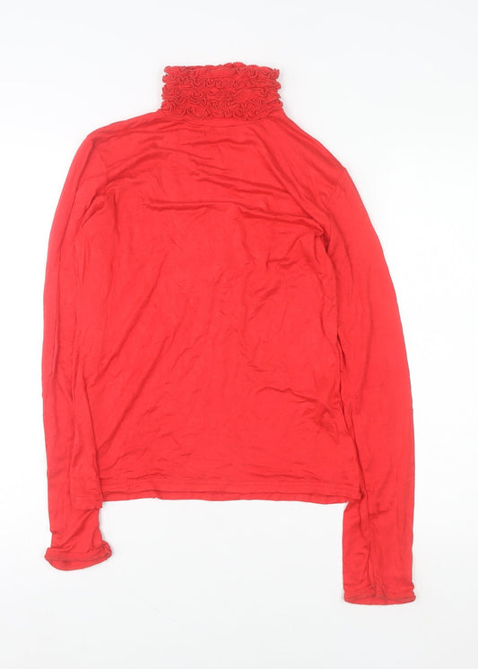 Womens UK Size M Sally Allen London Red Basic Blouse