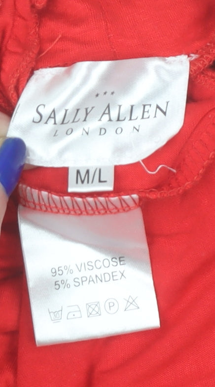 Womens UK Size M Sally Allen London Red Basic Blouse