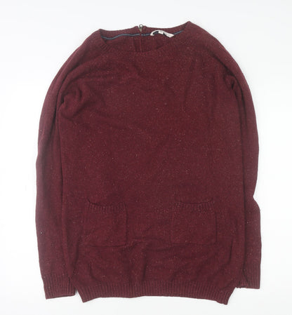 Womens UK Size 12 Fat Face Red Pullover Jumper