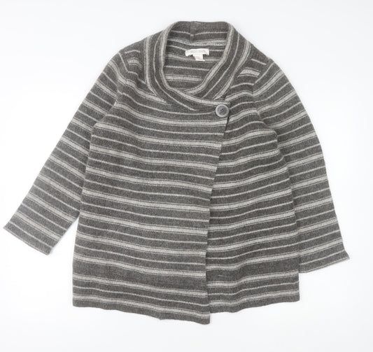 Womens UK Size M Ellen Tracy Grey Cardigan Jumper