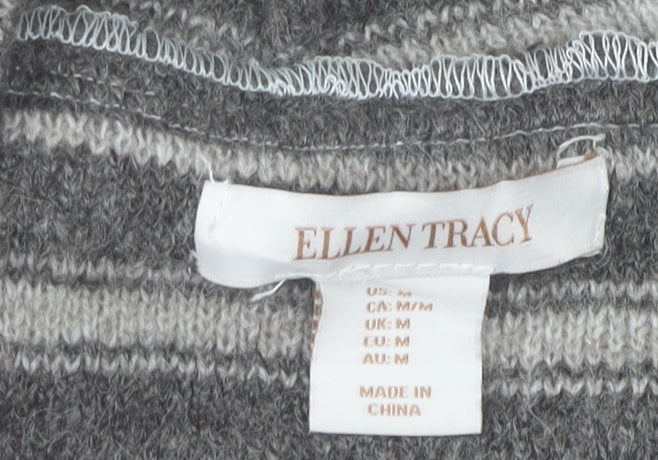 Womens UK Size M Ellen Tracy Grey Cardigan Jumper