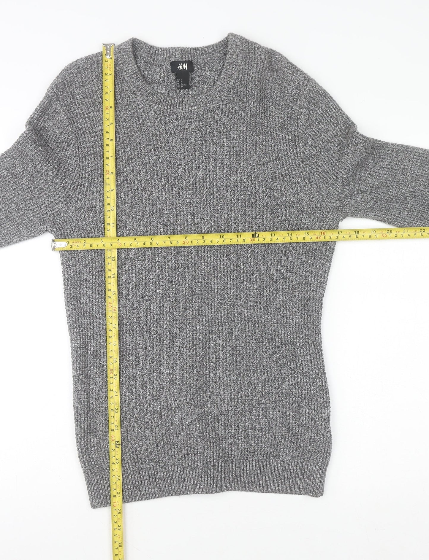 Womens UK Size S H&M Grey Pullover Jumper