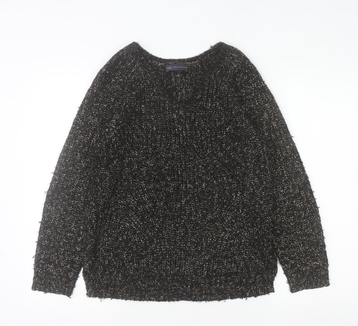 Womens UK Size 8 Marks and Spencer Black Pullover Jumper