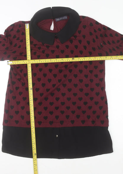 Womens UK Size 14 Marks and Spencer Red Tunic Blouse