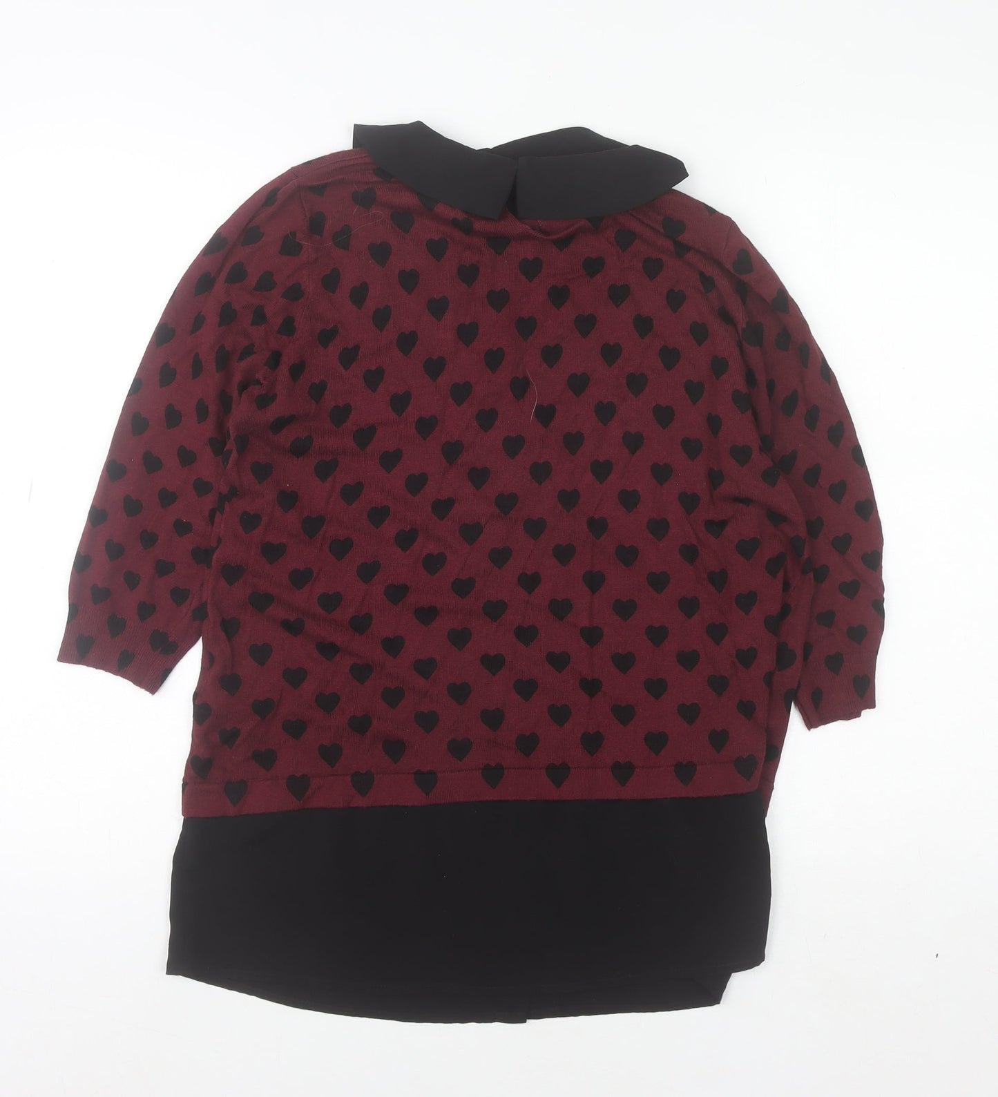 Womens UK Size 14 Marks and Spencer Red Tunic Blouse