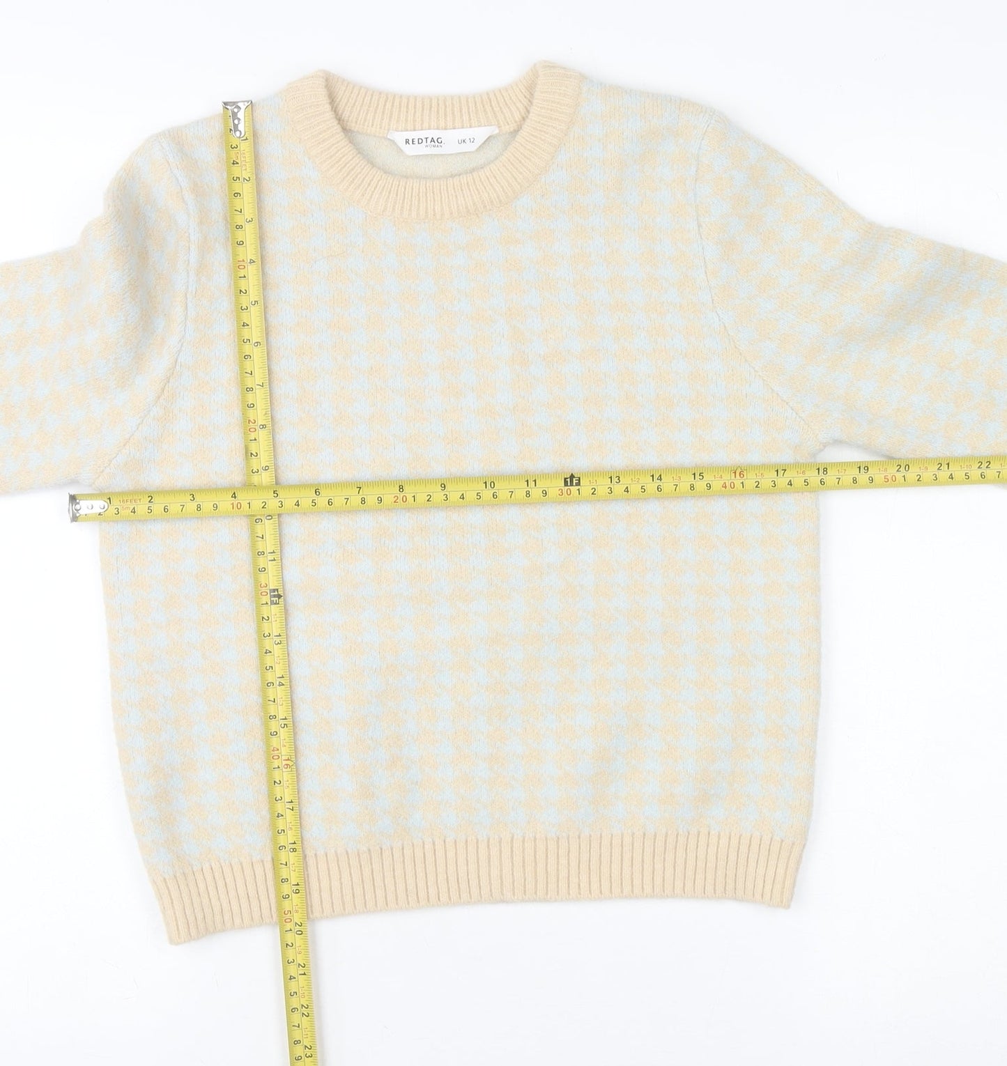 Womens UK Size 12 Redtag Beige Pullover Jumper