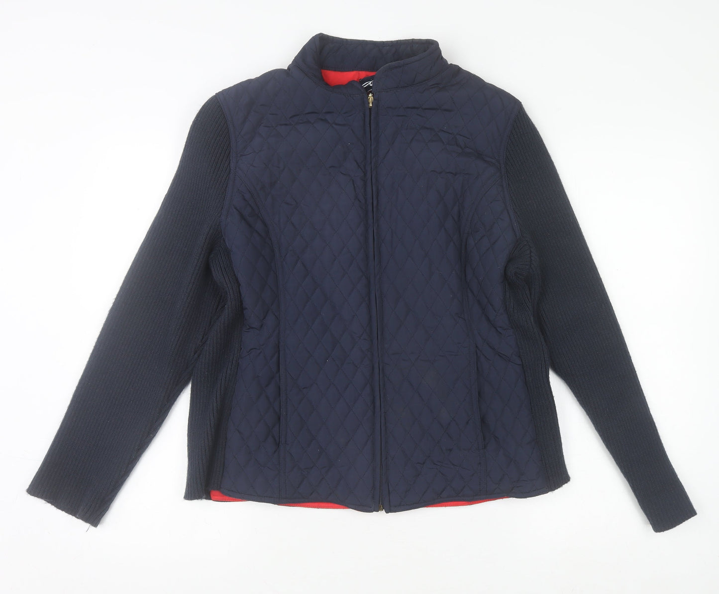 Womens UK Size 16 DASH Blue Quilted Coat