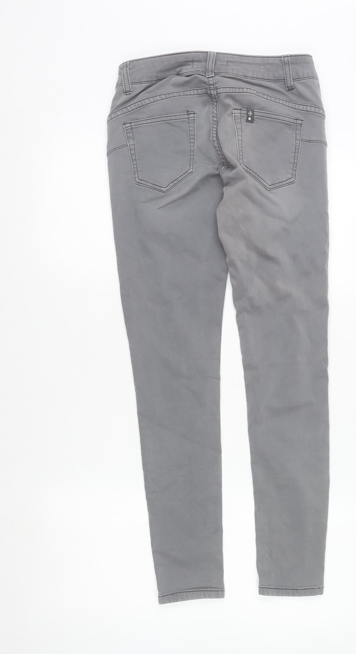 Womens UK Size M Toxik3 Slim Fit Skinny Grey Jeans