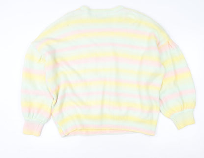 Womens UK Size 2022 Simply Be Multicoloured Pullover Jumper