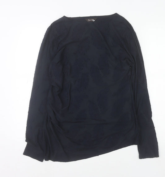 Womens UK Size 12 Phase Eight Black Tunic Blouse