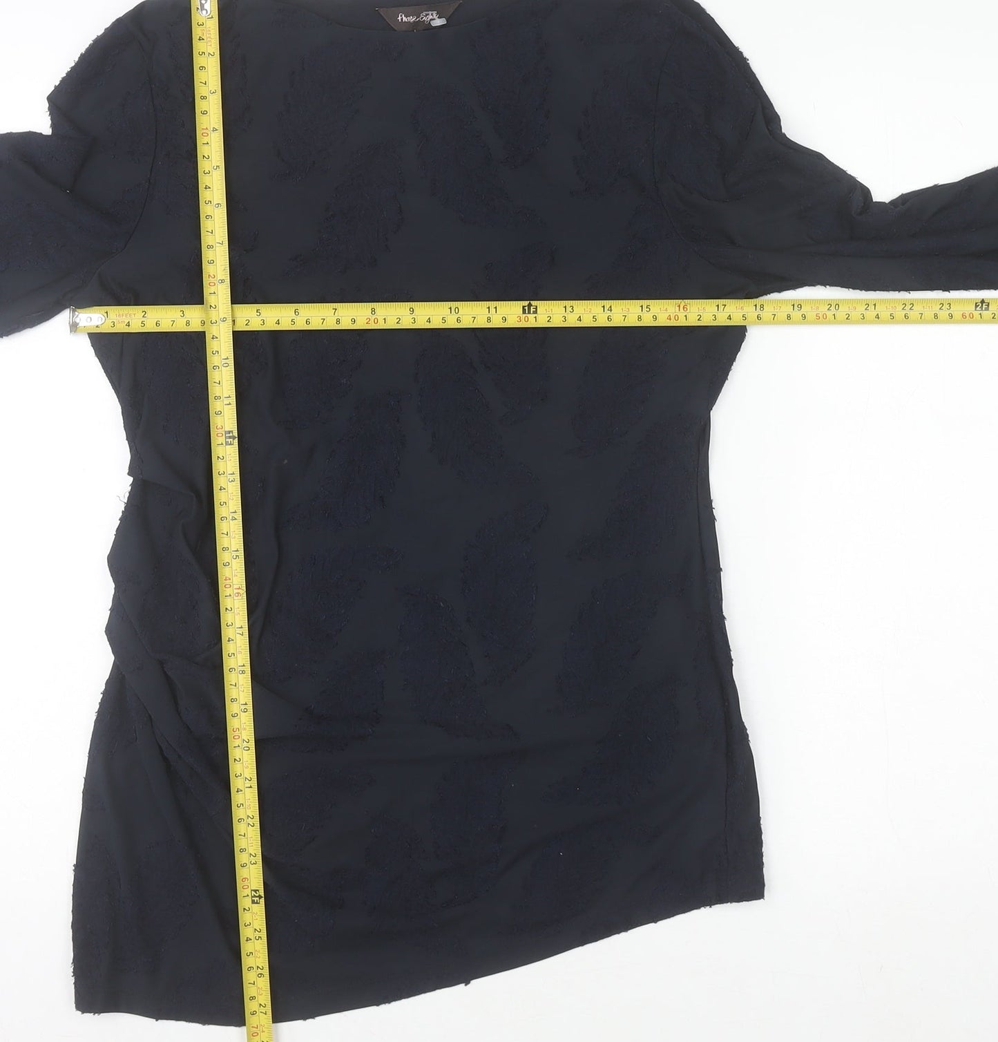 Womens UK Size 12 Phase Eight Black Tunic Blouse