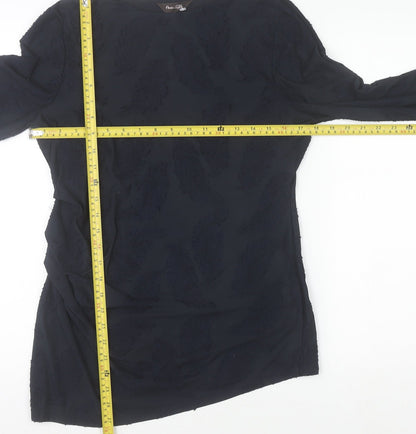 Womens UK Size 12 Phase Eight Black Tunic Blouse
